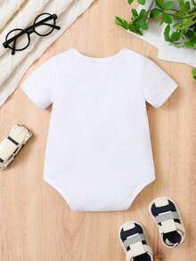 Disfraces de Halloween para bebés, bodys de manga corta para bebés niños y niñas - Los regalos de Halloween talla grande perfectos - Blanco - Ver 4
