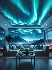 Romantic And Dreamy Northern Lights LED Atmosphere Projection Light - RGB Remote Control, USB Power Supply, Galaxy Starry Sky Bedroom Night Light Projector, Suitable For Adult Room Decoration/Home Theater, Ceiling, Gift Decoration, Magical Projection Light Festival Gift, Festival Party Decoration, Modern Main Body Projection Atmosphere Decoration Light For Home Decoration - ánh sáng đa sắc - Xem 13