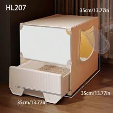 Cat Cage With Litter Box, Indoor Home Cat Condo, All-In-One Cat Bed, Litter Box, Cat Furniture For Apartment
