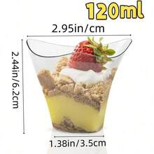 50pcs Dessert Cups, Transparent Jelly Cups, Ice Cream Cups, Pudding Mousse Cups, Reusable, Suitable For Birthdays, Weddings, Parties, Gatherings, Holiday Get-Togethers - Multicolor - View 7