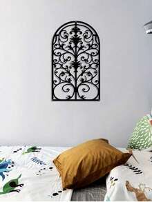 1pc Ornate Metal Window Frame & Arch Wall Sculpture - Rustic Baroque Style Gothic Decor For Living Room, Creates Stunning Cathedral-Inspired Accent Wall,Suitable For Modern Home Decor, Home Decoration, Room Decor, Bedroom Decor - Nhiều màu - Xem 4