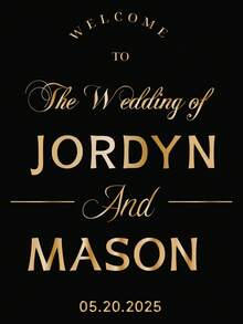 Customize A "Welcome To My Wedding" Wedding Decoration Crystal Transfer Sticker. Give Your Mirror A Unique Style. Customize Exclusive Groom And Bride Names And Wedding Dates. Decorate Personalized Crafts At The Wedding Venue. Bedroom Mirror Decoration. Wall Decoration, Celebration Decals,Wedding Signs For Reception - Gradient Gold - View 50