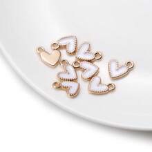 30 Piezas de Colgantes de Corazón de Metal Multicolor, Charms de Corazón Esmaltados de Aleación Miniatura para Hacer Collares, Pulseras, Manualidades DIY, Accesorios de Joyería, Suministros para el Día de los Enamorados