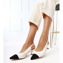 Fashionable Casual Everyday Versatile Commute Simple Women Pumps - White - View 3