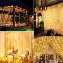 USB Powered Warm White Curtain Lights, 100/200/300/600 LEDs, 8 Modes Remote Control, Indoor Decor String Lights, Wall Mounted, Button Control, Suitable For Christmas, Wedding, Garden, Bedroom, Holiday Party Decoration