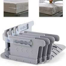 Set Of 4 Bed Sheet Holders For Corners, New Upgrade Fitted Sheet Holder Keep Sheets Firm & Tight, Bed Sheet Straps, Lock Sheet Holders, Mattress Lock Straps Fasteners Fit All Sheet Size - 彩色 - 查看 1