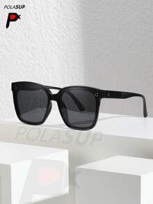 POLASUP 1 件女式 TR90 偏光眼镜，几何图案复古休闲波西米亚派对可爱街头优雅 Tritan（涤纶）4+1=5 金属铰链，新款时尚高端防紫外线驾驶太阳镜方形简约百搭户外太阳镜