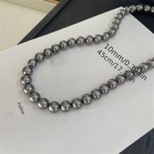 1 pieza Elegante collar de perlas de agua dulce - Mezcla de colores tipo caramelo, Cadena de clavícula de lujo para mujer, Adecuado para uso diario y como regalo