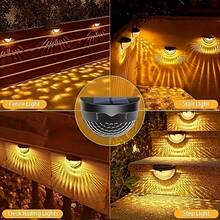 6 件户外太阳能 LED 壁灯、太阳能栅栏灯、太阳能甲板灯、便捷花园景观太阳能壁灯、可充电镍氢电池、露台、阳台楼梯装饰照明