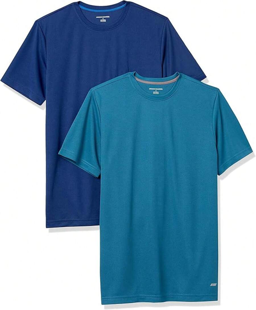 Essentials Performance Tech - Camiseta para hombre, paquete de 2 - Burdeos - Ver 1