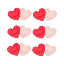 10/30/50片装红色心形创可贴，止血贴，伤口保护 | 伤口敷料 | 柔韧粘性可爱彩色创可贴，浪漫礼物，送给爱人的理想之选，情人节急救包必备