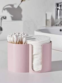 2-In-1 Swab And Makeup Remover Pad Storage Box Can Store Both Swabs And Makeup Remover Pads Simultaneously, Preventing Cross-Contamination And Maintaining Hygiene. Its Compact And Lightweight Design Saves Space. Suitable For Bathrooms And Vanities, It Can Also Be Used To Store Other Small Items. Durable And Easy To Clean. - Multicolor - View 9