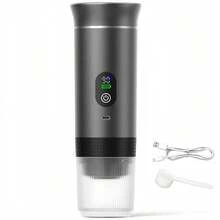 二合一便携式咖啡机，配备3节2500mAh电池，带LED温度显示，可制作冷热饮品，按键操作简单，USB-C接口，自加热，兼容咖啡研磨机和胶囊咖啡，适合家庭、办公室、露营、汽车和旅行使用。 - 彩色 - 查看 15