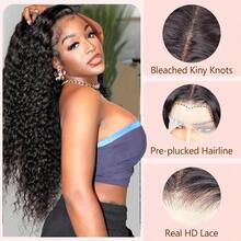 M5x5 HD Lace Closure Wigs Human Hair Wear And Go Gluel Wigs Human Hair Pre Plucked With Baby Hair Ready To Go Deep Wave Lace Front Wigs Human Hair For Women Black 18 Inch Curly 6001 - 黑色 - 查看 4