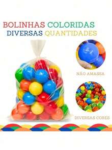 Colorful Children's Pool Balls, , Wrinkle-Free - 100 bolas - Ver 6