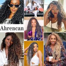 MOmbre Grey Crochet Hair For Women14 Inch Boho Godd Locs Crochet Hair 7 Packs Salt And Pepper Faux Locs With Curly Ends Pre Looped Hippie River Locs Crochet Braids 14" 7packs T1B Gray# 6001 - T1BGray - Xem 5
