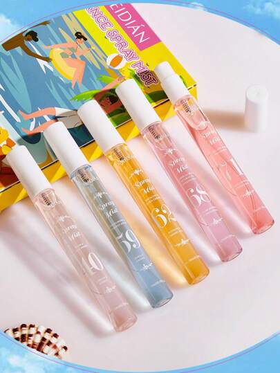 Vacation Style Fragrance Spray | Digital Fragrance Spray Set | Portable Long-Lasting Scent, Can Be Used On Body & Clothes, Multi-Purpose Home & Car Diffuser, Great For Beach Parties. Suitable As Gift For Family, Friends & Partners, Christmas, Holidays, Birthday