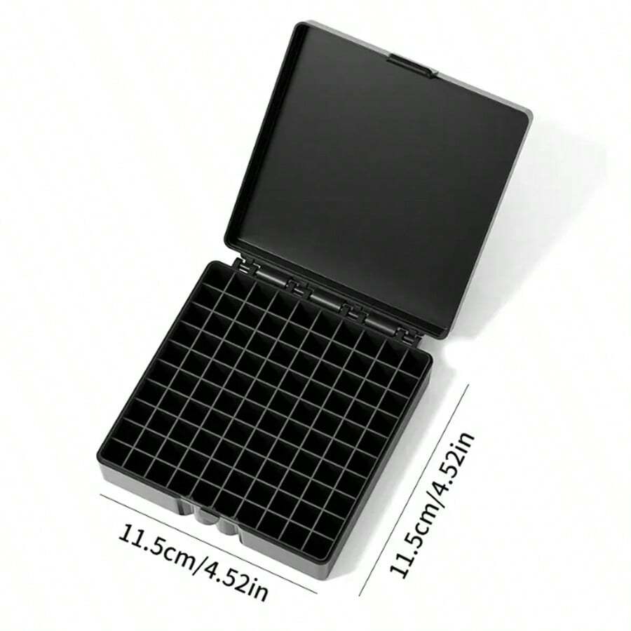 100 Compartment Ammo Box - Heavy-Duty PP Magazine, Secure Snap-Lock Lid, Clear Organization For 9mm,..223,.45 Caliber - Ammo Case - Hunting, Shooting Sports, Gun Range Storage