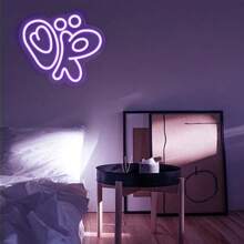 USB Powered Dimmable Olivia LED Neon Art Sign - High-Quality Metal Purple Wall-Mounted Decor With Switch Control, Multipurpose Room Accent, Noiseless Operation, Includes Mounting Kit