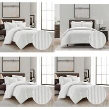 Esly 3Piece Solid Color Duvet Cover Set King Green