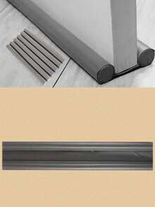 大型门挡风条 门下挡风条噪音阻隔器 黑色缝隙挡风条 入口门挡风条 用于门底 可调节双门挡风条，返校用品 - 黑色 - 查看 8