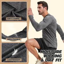 7 Pack Long Sleeve Shirts For Men - Quick Dry Moisture Wicking Sun Protection UV UPF T-Shirts For Fishing Workout Gym - 1-màu đen thạch nam, xám đậm, xanh đậm, xám nhạt, xanh quân đội, xanh đậm, rượu vang - Xem 3