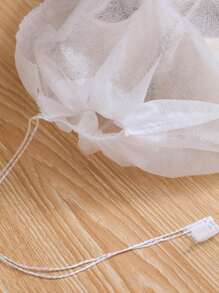 10/20/50pcs/Set 32 X 48 X 0.1 CM Non-Woven Fabric Shoe Storage Bag, Minimalist White Drawstring Dust-Proof Travel Shoe Bag For Travel