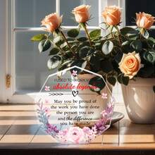 Placas de sentimiento de acrílico: Gratitud y Apreciación. Perfecto para regalar a mamá, papá, amigos y familia. Diseñados como recuerdos que infunden calidez sincera a cualquier espacio, convirtiendo momentos ordinarios en recuerdos apreciados que duran toda la vida.