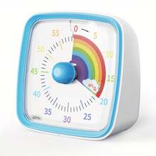 Rainbow Visual Timer With Night Light - 60-Minute Silent Countdown, Perfect For Classroom, Kitchen & Office Use