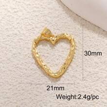 1 pieza Colgante lujoso en forma de sol, pentágono, escudo, luna y corazón, chapado en cobre, con diseño geométrico e incrustado de circonita cúbica, accesorio de joyería DIY, regalo para hombres y mujeres