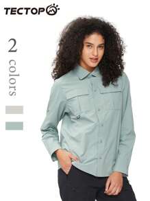 TECTOP Women Shirts Long Sleeve Outdoor Hiking Gardening Shirts Cool Spring And Summer