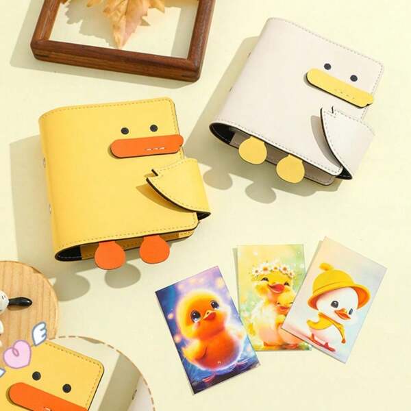 Cute 3inch Photo Album Faux Leather 20 Inside Pages Photocard Storage Album Waterproof Wear Resistant Souvenir Card Book Kpop For Women Money Wallet Mini Wallet Purse Wallet Card Wallet