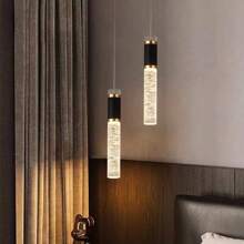 Lampada a sospensione LED moderna dimmerabile e regolabile, a 3 colori, con forma di bolla unica, adatta per isola di cucina, camera da letto, sala da pranzo, soggiorno, hotel, caffetteria, bar e decorazione commerciale (controllo con interruttore a parete, cambio colore con singolo tocco)