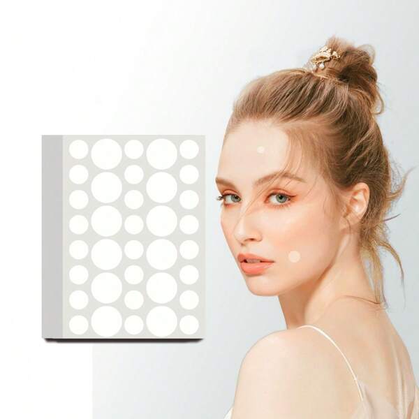 144pcs Transparent Face Decorative Stickers, Two Sizes, Fit Most Skin Types, Unisex