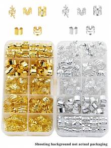 100件套优雅金色金属发饰，适用于编发 - 可调节发圈和发夹，精致设计，纯色 - 复古风格装饰，男女通用，适用于脏辫和扭辫，包括爪夹、发夹、发卡、发卡、发爪、学生用品、发饰、发夹 - 金+銀 - 查看 3