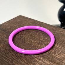 1pc Purple Pearlescent Asymmetrical Resin Bracelet, Lightweight & Durable Design Suitable For Daily Wear And Beach Parties, Versatile Accessory For All Seasons