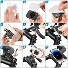 NEWBOLER 自行车手机支架 通用中心车把骑行手机支架 适用于自行车电脑支架 - 彩色 - 查看 6