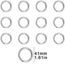 5/8 件弹簧 O 形环圆形按扣，DIY 配件弹簧钥匙圈，适用于钥匙扣、包、钱包、手提包和宠物牵引绳