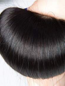 QVR QUEEN VIRGIN REMY QVR 100% Real Human Hair Bundles Natural Black Silky Straight Virgin Remy Human Hair Weave 10 To 28 Inches Weft Sew In Human Hair Extensions 95g Per Piece - Natural Black - View 6