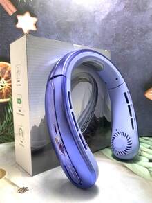 Portable Bladeless Neck Fan, Digital Display, Silent, Infinite Speed 100 Gears, Suitable For Office, Travel, Camping, Outdoor, Sports Neck Fan, For Men And Women, Essential For Holidays