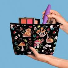 CZ Mushrooms Snails Makeup Bag Cosmetic Bag For Women1Pcs Large Capacity Makeup Bags And 1Pcs Pencil Case Makeup Brushes Storage Bag Travel Toiletry Bag Organizer  1613 - Color-10 - 查看 3