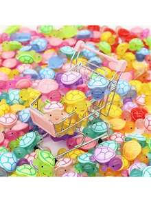 Noua rășină marină luminoasă, țestoasă mică, accesorii mici din rășină, accesorii din rășină, bijuterii DIY cu ornamente mici, pandantiv din rășină mixtă aleatorie, set de pandantive drăguț, decorare a husei de telefon de vară, set fermecător și drăguț