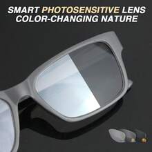 1副时尚商务变色老花镜，镜片具有光敏变色功能，舒适的弹簧铰链镜框，经典商务休闲变色老花镜，男女皆宜 - 蒙特內哥羅 - 查看 4