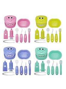 1 件牙医工具模型，9 件套装儿童角色扮演牙医检查牙齿模型套装牙医角色扮演用品玩具 - 彩色 - 查看 3