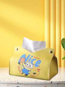 Minions Minions Cute Tissue Box, Home Living Room And Bedroom Tissue Box, Multi-Functional Storage Tissue Box