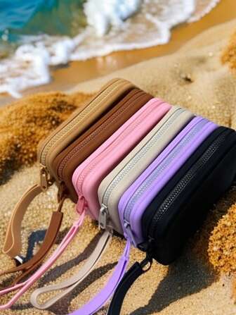 时尚大容量防水、防汗、防油硅胶拉链化妆包，可作零钱包、口红包、钥匙包、洗漱包；多功能便捷，适合旅行和收纳化妆刷，硅胶化妆收纳包，旅行洗漱包，必备礼品，拉链配件，美甲包，化妆包，化妆包，圣诞礼物，收纳袋，旅行，女士旅行必备，收纳袋，手拿包/小手提包，化妆品收纳包，化妆品整理包，收纳袋，刷子架，迷你收纳袋，大容量收纳袋，女士礼物，圣诞礼物，女士礼物创意