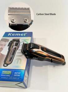 Kemei Kemei Professional Hair Clipper For Men Electric Hair Cutting Machine Barber Shop Or Home Use Clipper Usb Rechargeable Haircut LCD With Apron KM-1990PG