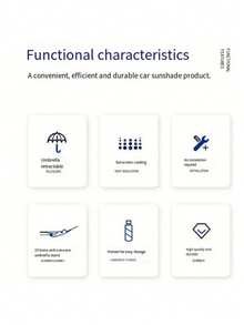 1 pieza Cortina parasol para el parabrisas delantero del coche de 140*80cm, visera solar plegable de aislamiento de calor de titanio plateado con protección UV - Multicolor - Ver 9