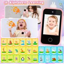 2.8 英寸儿童自拍手机，配备 32GB SD 卡和可爱独角兽外壳，触摸屏相机玩具，附趣味照片贴纸，适合 3-12 岁男孩女孩的独特节日生日礼物