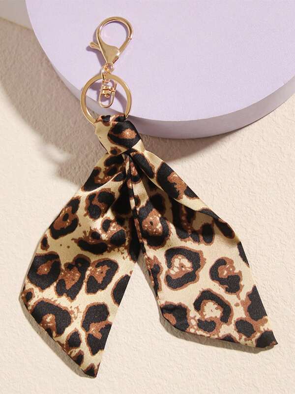 1pc Bohemian Leopard Print Keychain Bag Charm – All-Season Fashion Accessory